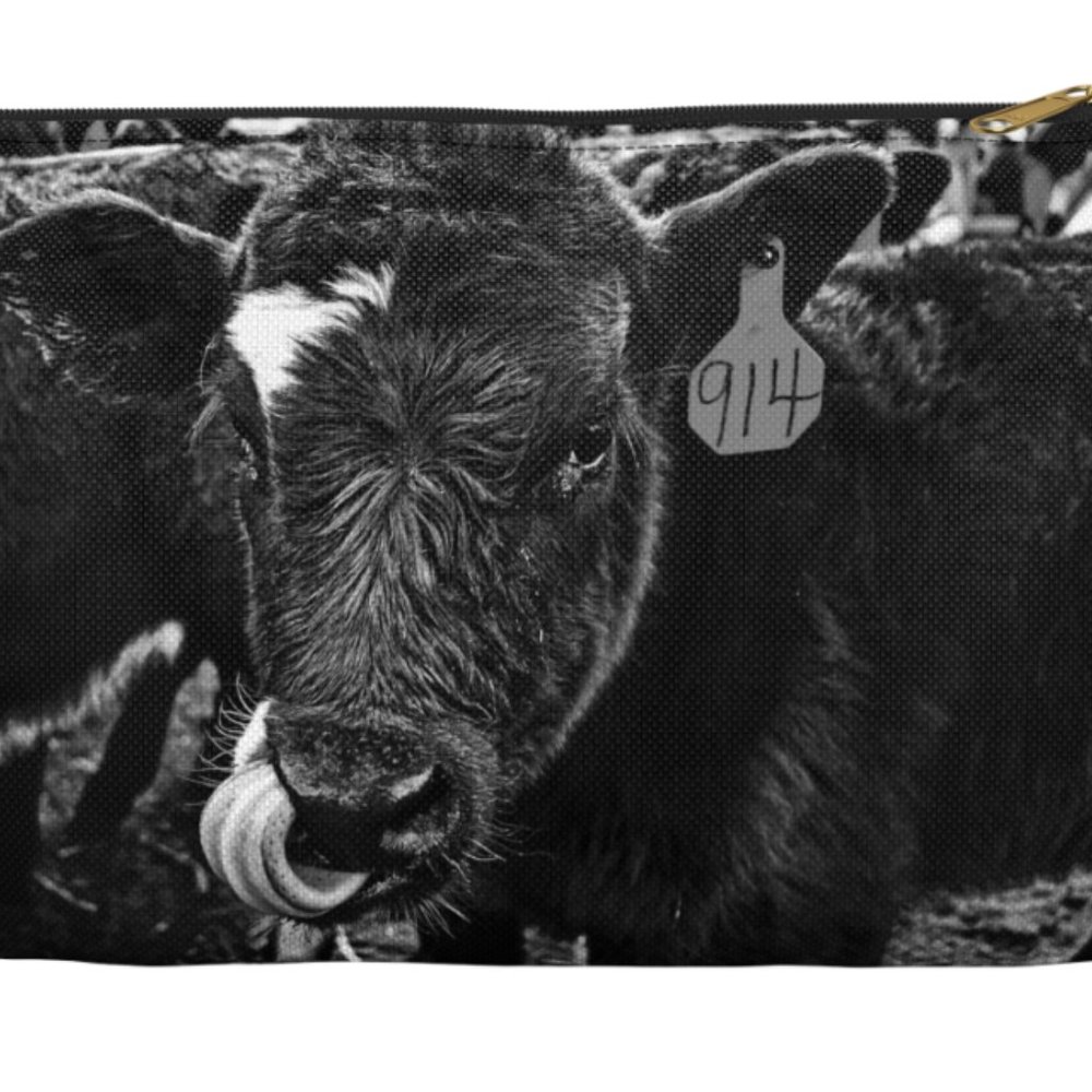 Cow picture larger size cosmetics pouch - Picture 2 of 4